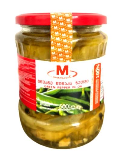 MARNEULI GREEN PEPPER IN OIL 12*550gr