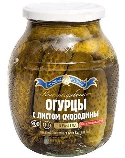 Tescheni Recepti Premium Cucumbers with Currant Leaf 8×900ml