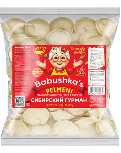 Babushka's Dumplings Sibirskiy Gurman (Pork, Beef, Chicken) 10×2lb