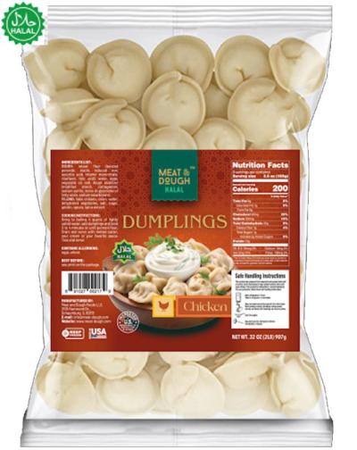 Meat & Dough Halal Chicken Dumplings 10×2lb