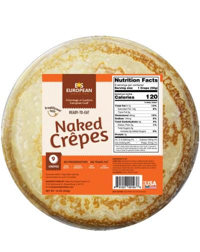 EUROPEAN SPECIALTIES PLANE CREPES NAKED 20*1 Lb (KEEP FREEZER) (#2020)
