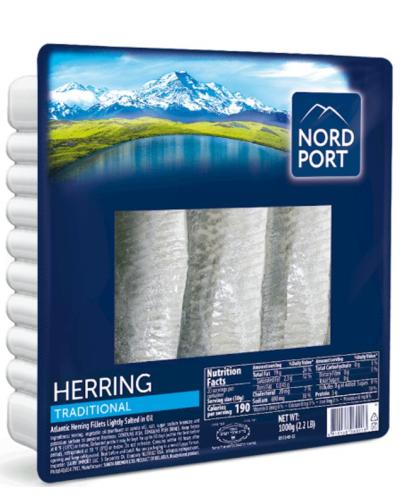 NORD PORT ATLANTIC HERRING IN OIL 3*1000g(TRAY)