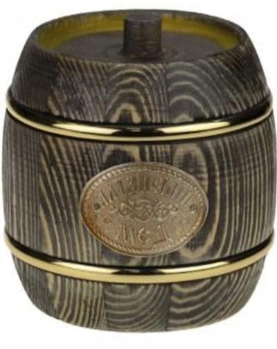 ZOLOTO ALTAY NATURAL HONEY IN WOODEN BARREL 1*2.2 Lb (BLACK)