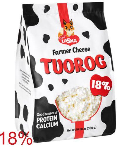 LASKA=1043= FARMER CHEESE 18% 10*330g(BAG)