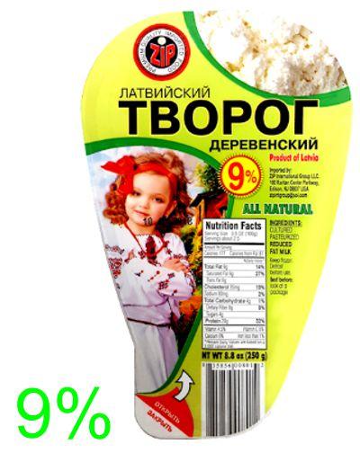 LATVIAN 9% FARMER CHEESE 6*250g