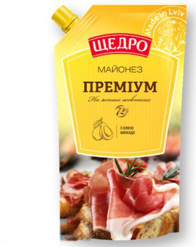 SHEDRO 72% PREMIUM MAYONNAISE 20*500gr, UKRAINE (#417/2)