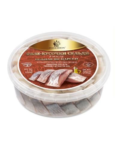 POSEYDON ATLANTIC HERRING FILLET TSARSKI STYLE IN OIL 3*500g(Lithuania)#221283
