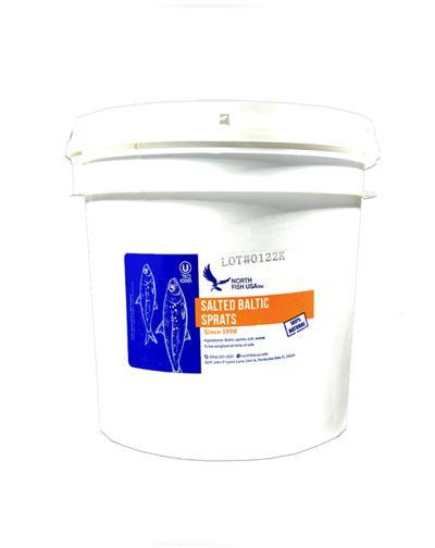 NORD FISH TYULKA-SALTED SPRATS IN PAIL 1*7Lb