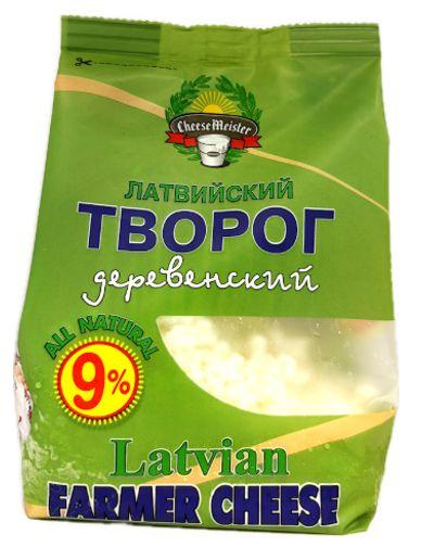 LATVIAN FARMER CHEESE 9% 8*400g (BAG)