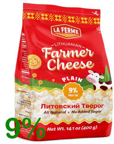 LA FERME 9% LITUANIAN FARMER CHEESE 10*400g(BAG)