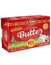 LA FERME 82.5% UNSALTED LITUANIAN BUTTER 30*200g