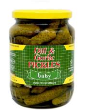 Dill & Garlic Pickled Baby Cornichons 12×720ml